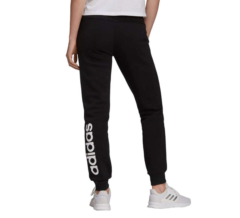 2 x Womens Adidas Essentials French Terry Logo Pants Black/White Trackies