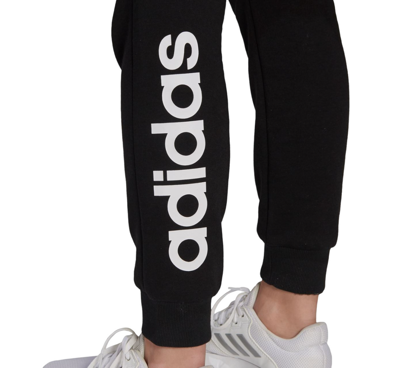 2 x Womens Adidas Essentials French Terry Logo Pants Black/White Trackies