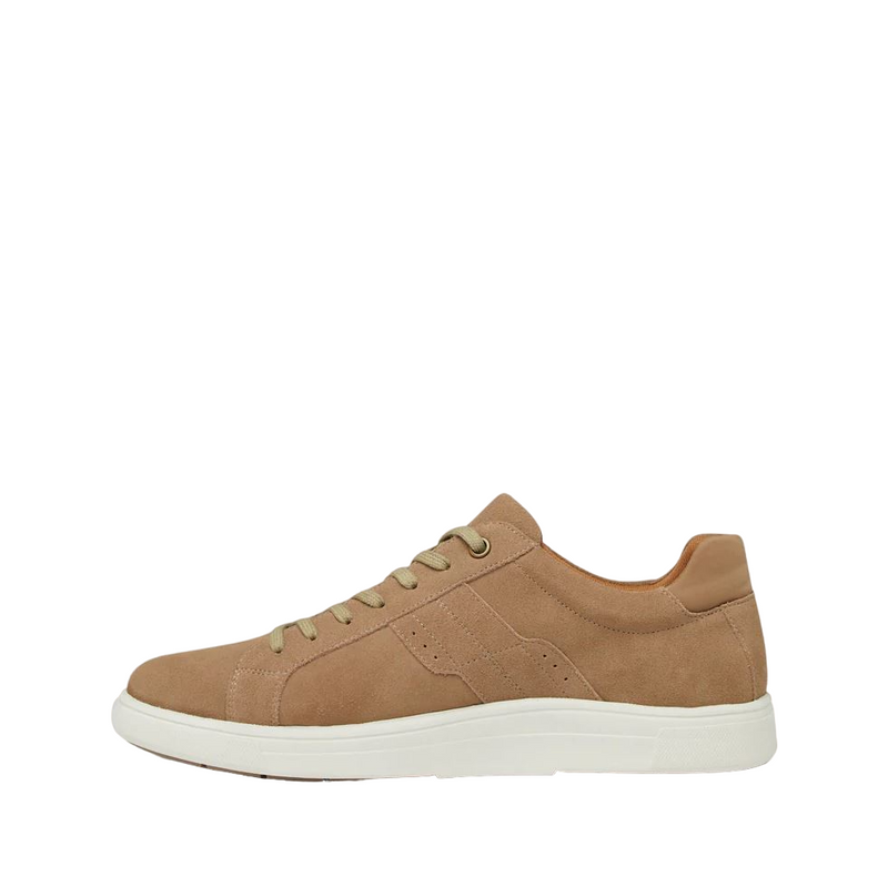 Mens Hush Puppies Gravity Taupe Suede Casual Sneaker
