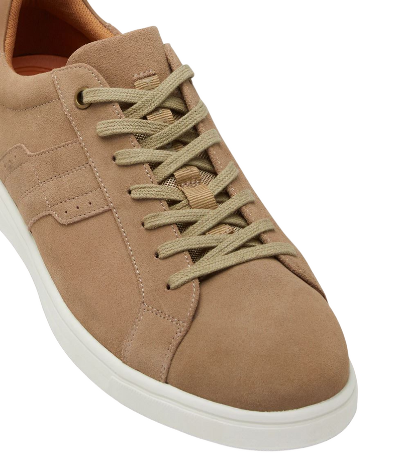Mens Hush Puppies Gravity Taupe Suede Casual Sneaker