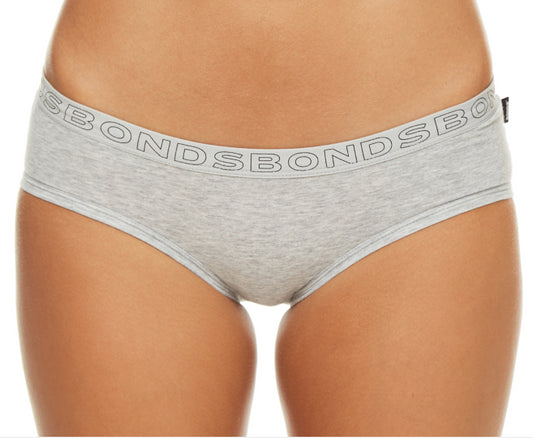 2 Pack Womens Bonds Hipster Boyleg Briefs Underwear Grey