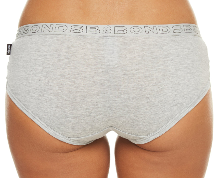 2 Pack Womens Bonds Hipster Boyleg Briefs Underwear Grey