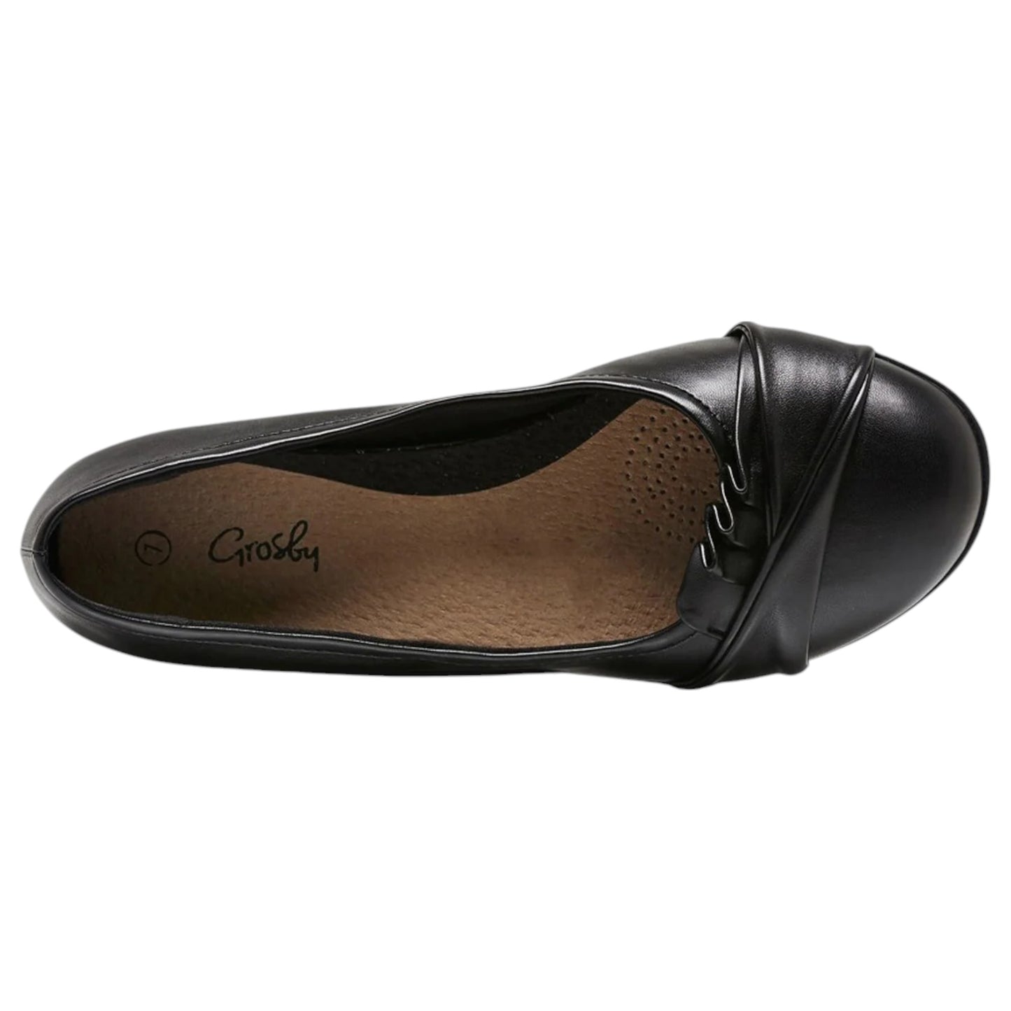 Womens Grosby Evie Flats Black