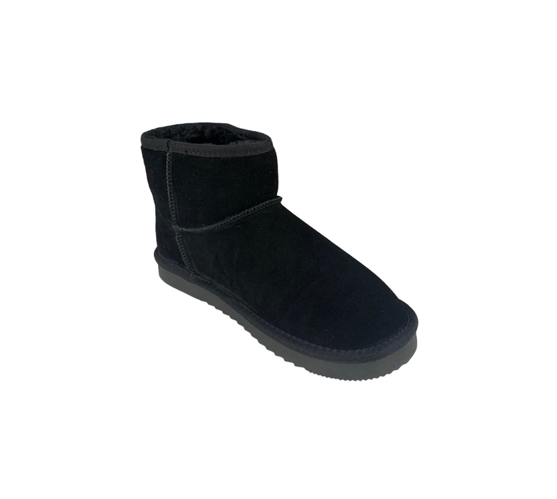 Mens Grosby Juneau Black Boot Slippers Casual Slip On Shoes