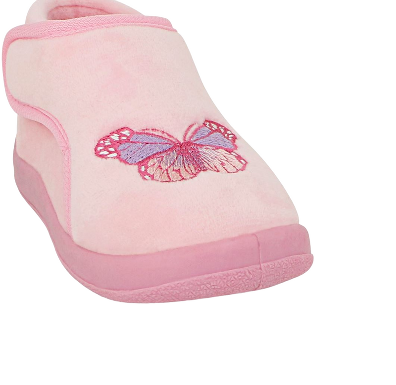 Grosby Flicker Pink Infant Girls Kids Velcro Boot Slip On Baby Shoes