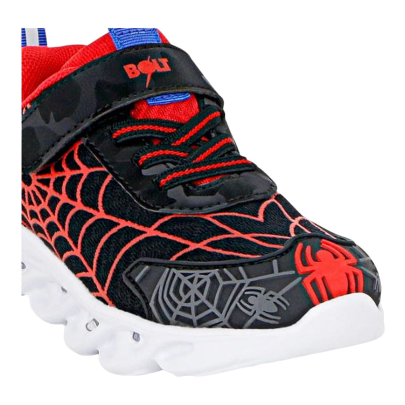 Lightning Bolt Kids Webb Black/Red Sneakers Velcro Shoes