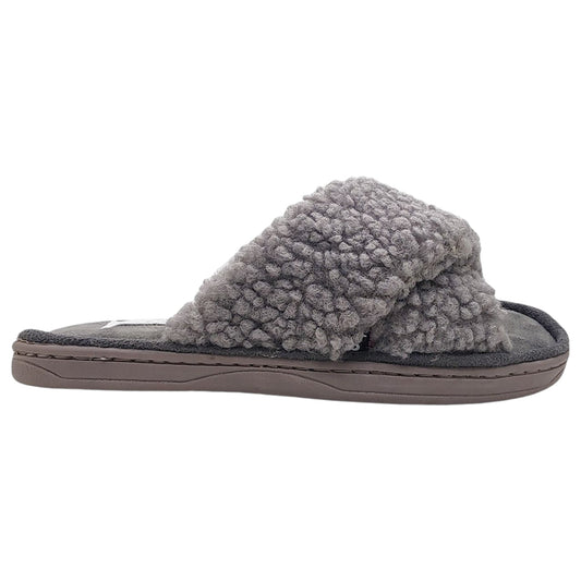 Womens Grosby Invisible Curlycross Slip On Slippers Grey