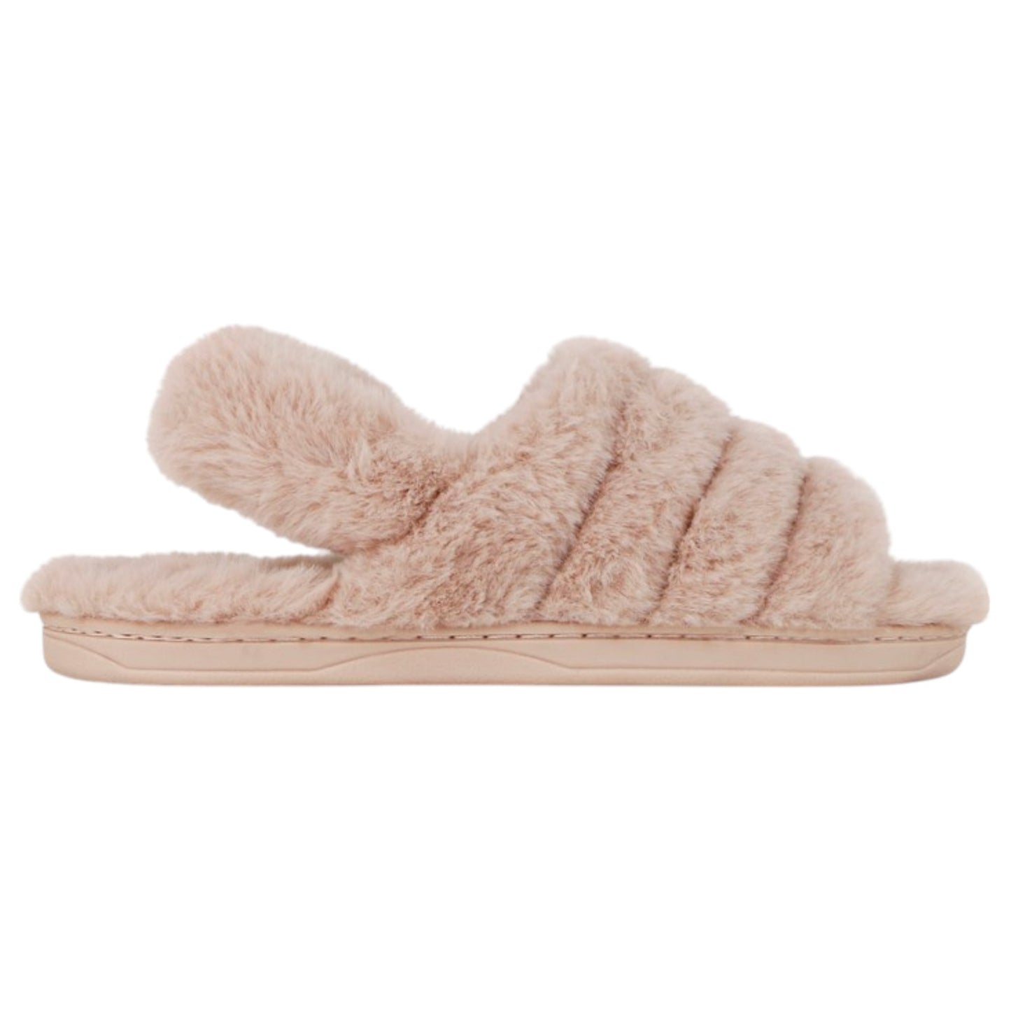 Womens Grosby Invisible Puffscuff Slip On Slippers Blush