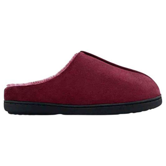 Womens Grosby MacKenzie Scuff Slip On Slippers Wine