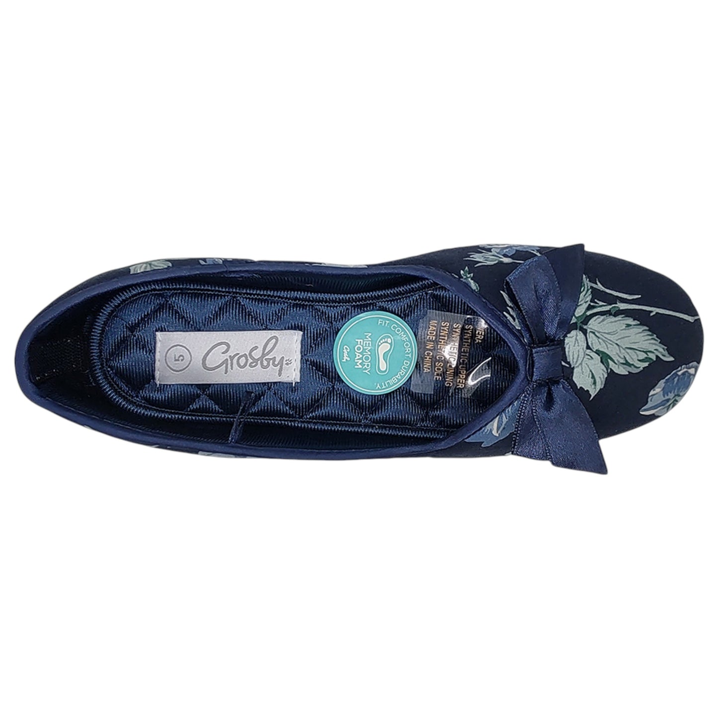 Womens Grosby VERA Slip On Slippers Navy