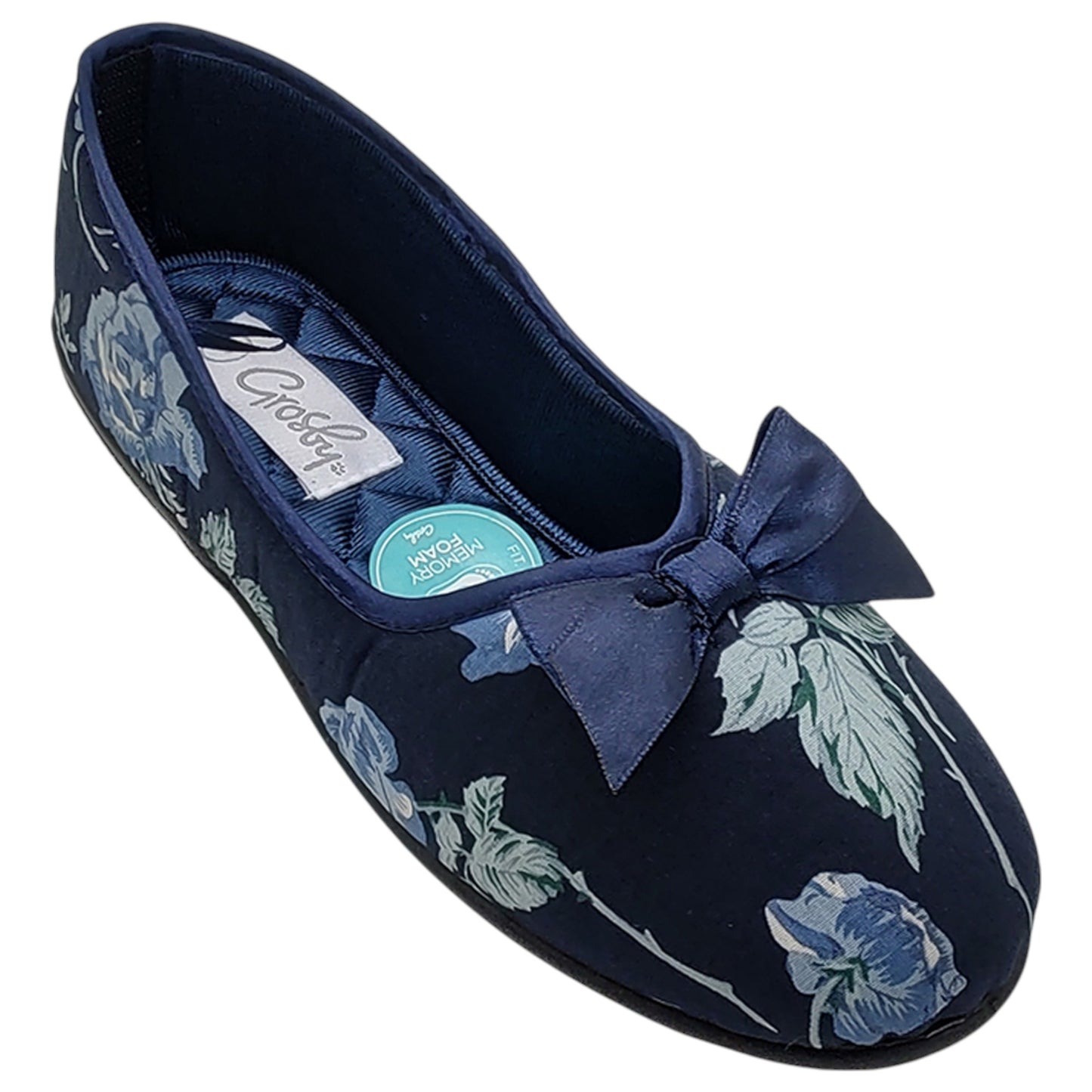 Womens Grosby VERA Slip On Slippers Navy