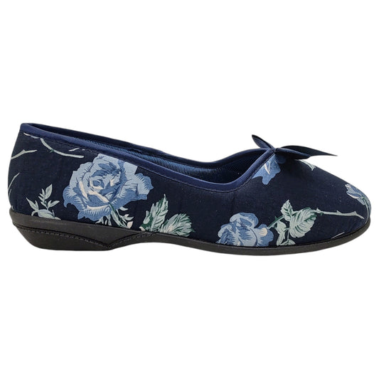 Womens Grosby VERA Slip On Slippers Navy