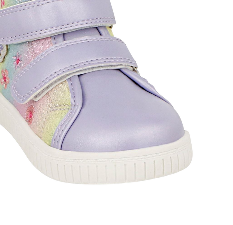 Grosby Zazie Lilac Multi Infant Girls Kids Velcro Boots Slip On Baby Shoes
