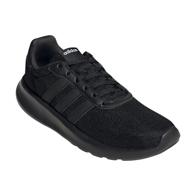 Adidas Womens Lite Racer 3.0 Triple Black Athletic Running Shoes