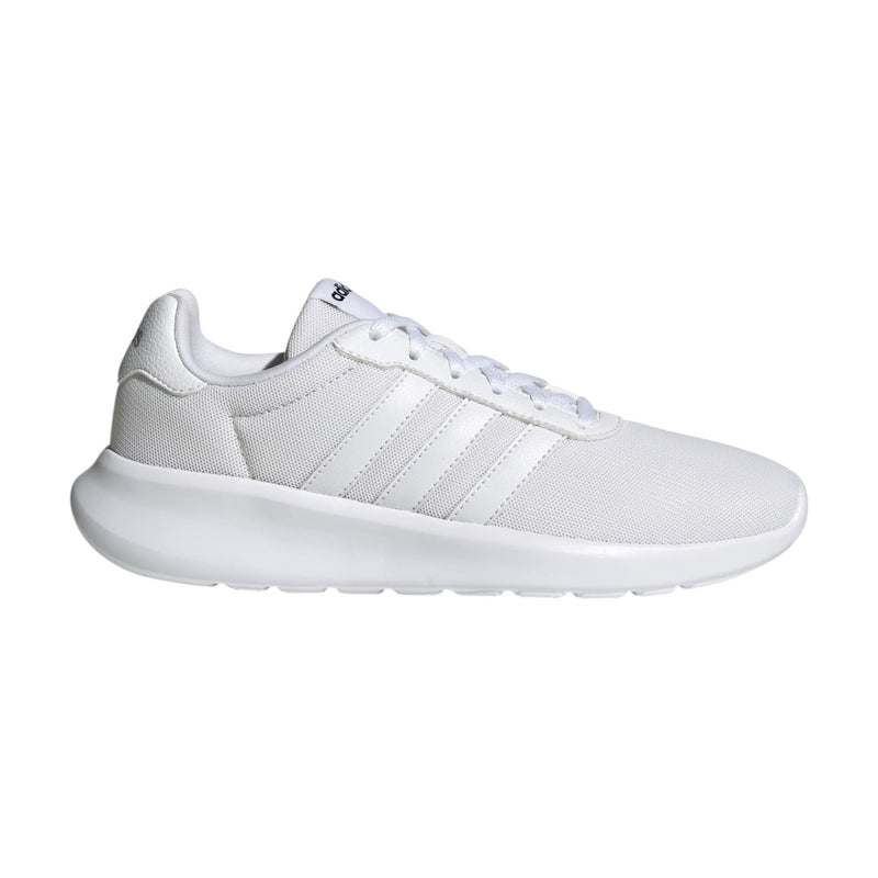 Adidas Womens Lite Racer 3.0 Triple White Athletic Running Shoes