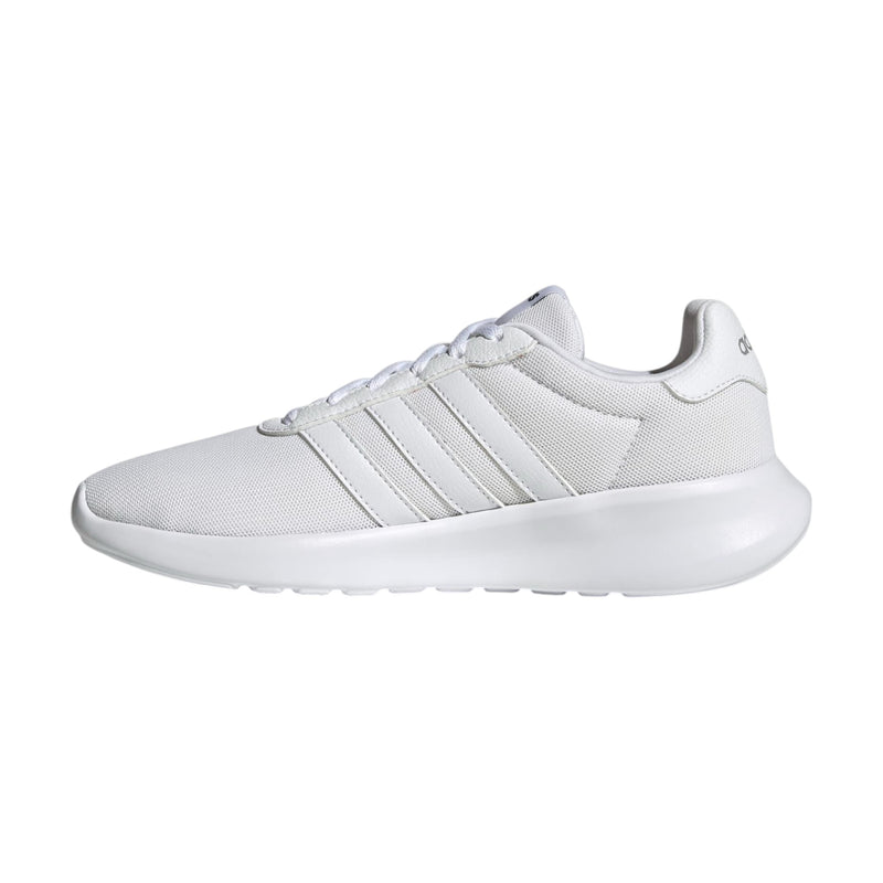 Adidas Womens Lite Racer 3.0 Triple White Athletic Running Shoes