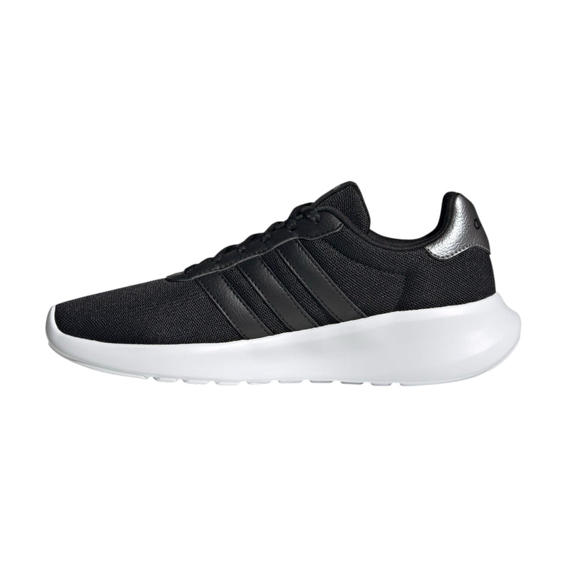 Adidas Womens Lite Racer 3.0 Black/ White Athletic Running Shoes