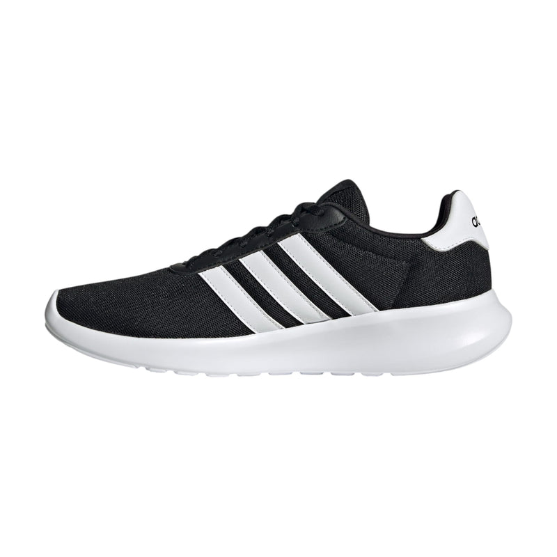 Adidas Mens Lite Racer 3.0 Black/ White Athletic Running Shoes