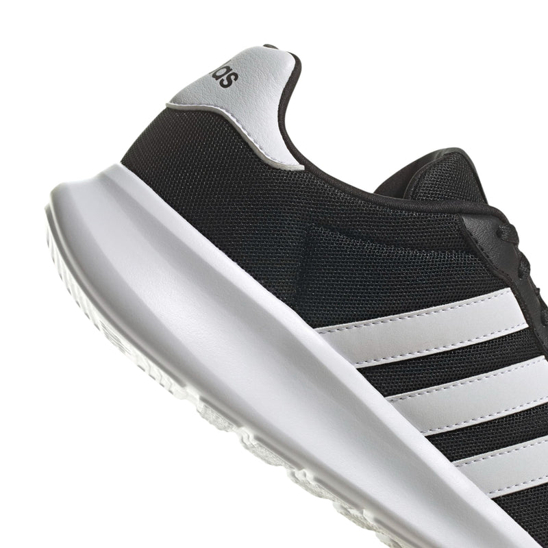 Adidas Mens Lite Racer 3.0 Black/ White Athletic Running Shoes