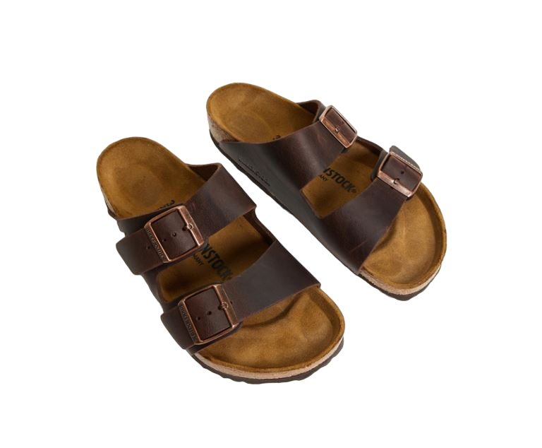 Mens Birkenstock Arizona Nu Oiled Leather Habana Slip On Sandals