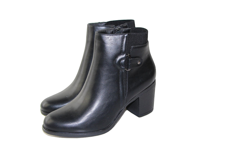 Womens Grosby Footglove Harriet Shoes Black Dress Winter Comfort Boots