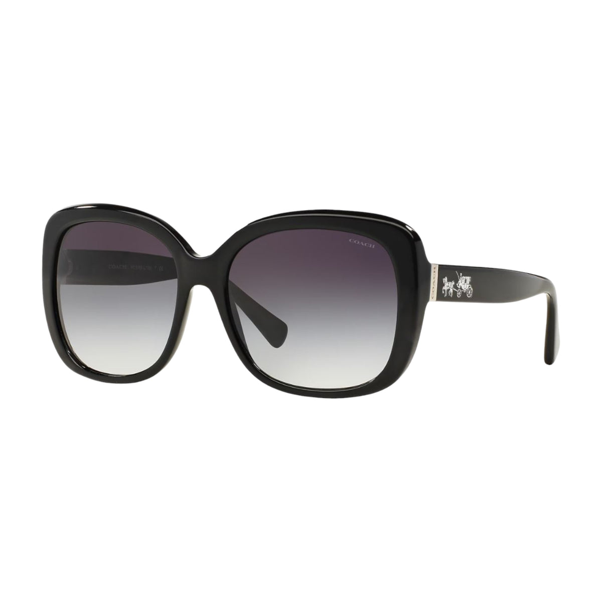 Womens Coach HC8158 Sunglasses Black/Grey Gradient