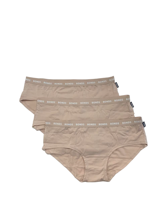 3 Pack Womens Bonds Everyday Boyleg Briefs Underwear Natural