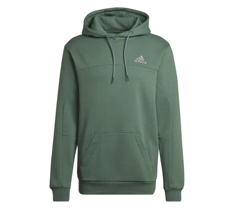 Adidas Mens Stadium Fleece Badge Of Sport Green Hoodie