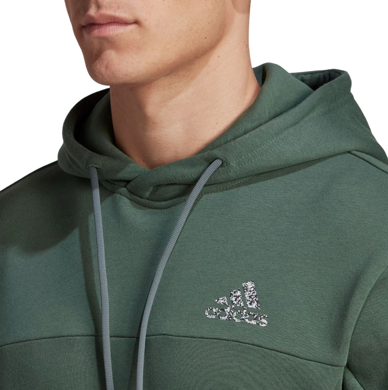 Adidas Mens Stadium Fleece Badge Of Sport Green Hoodie