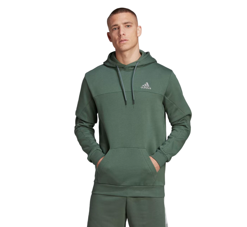 Adidas Mens Stadium Fleece Badge Of Sport Green Hoodie