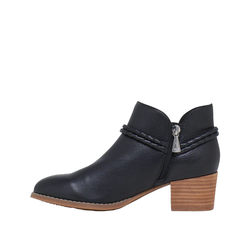 Womens Hush Puppies Calder Shoes Black Dress Formal Comfort Heel Boot