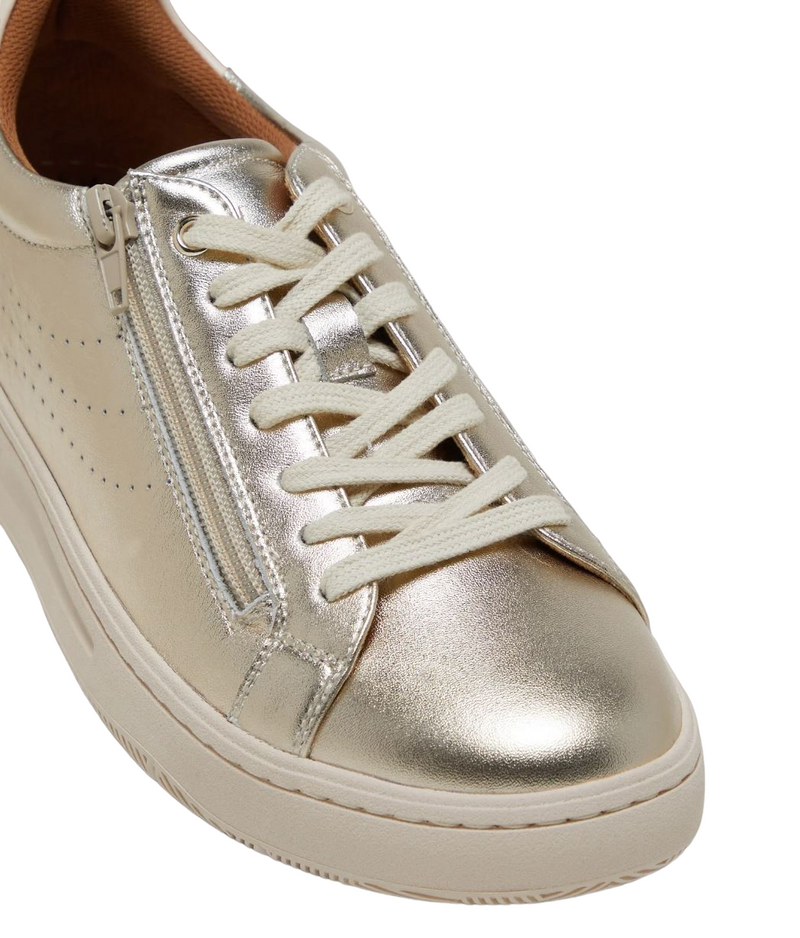 Womens Hush Puppies Spin Champagne Ladies Sneakers Casual Lace Up Shoes
