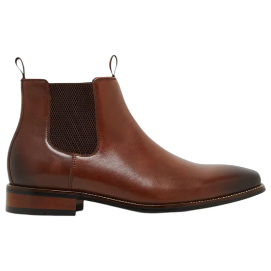 Mens Hush Puppies Wisconsin Boots Cognac Burnish