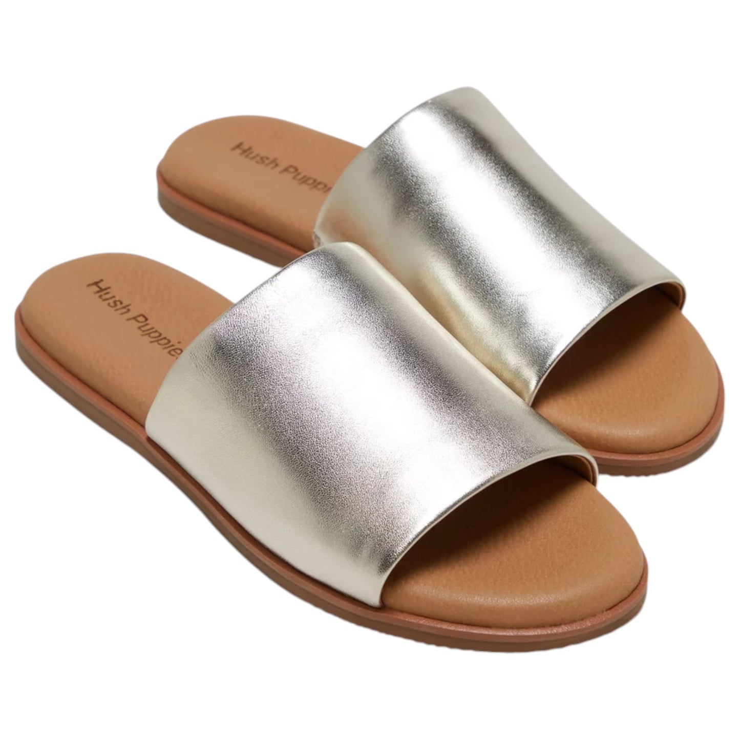Womens Hush Puppies Paradise Slides Champagne