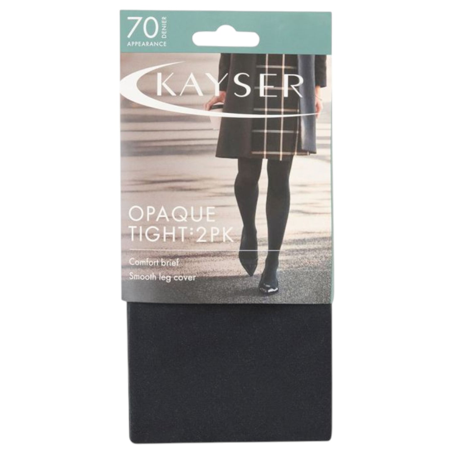 2 Pack Womens Kayser 70 Denier Opaque Tights Stockings INK
