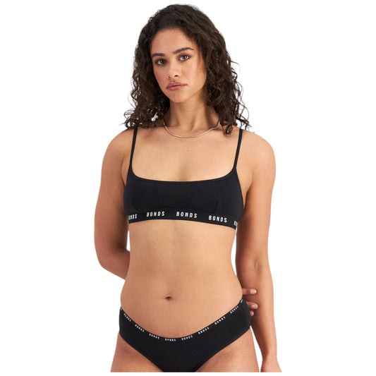 Womens Bonds Icons Scoop Bralette Bra Black