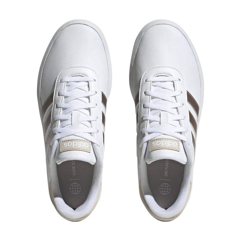 Adidas Womens Court Platform White/ Champagne Casual Shoes