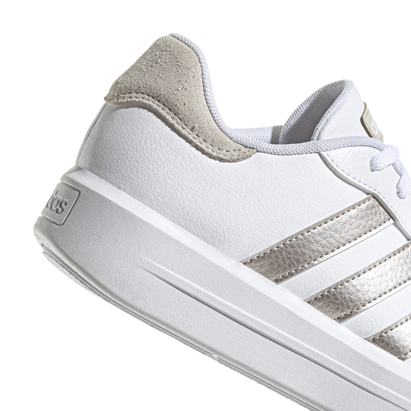 Adidas Womens Court Platform White/ Champagne Casual Shoes