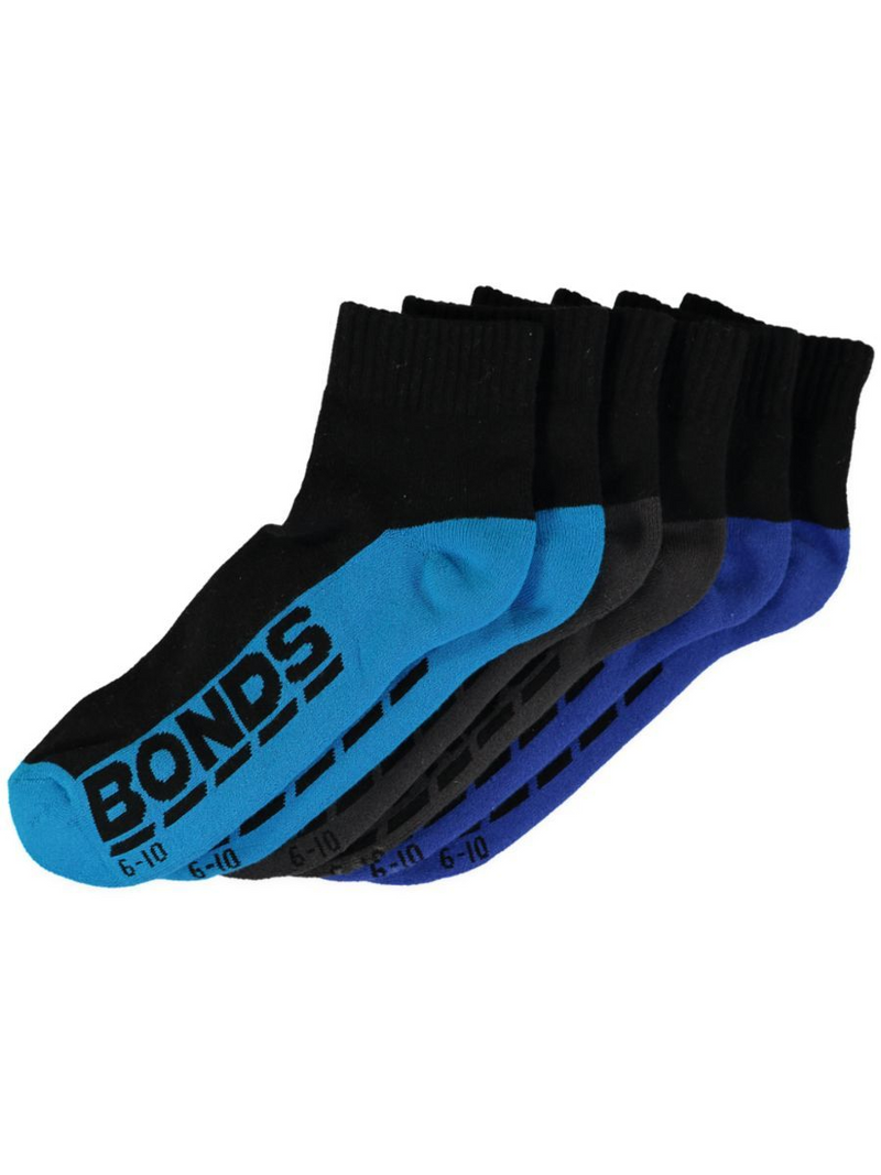 9 Pairs X Bonds Mens Quarter Crew Socks Black Blue Olive Aqua Pk2