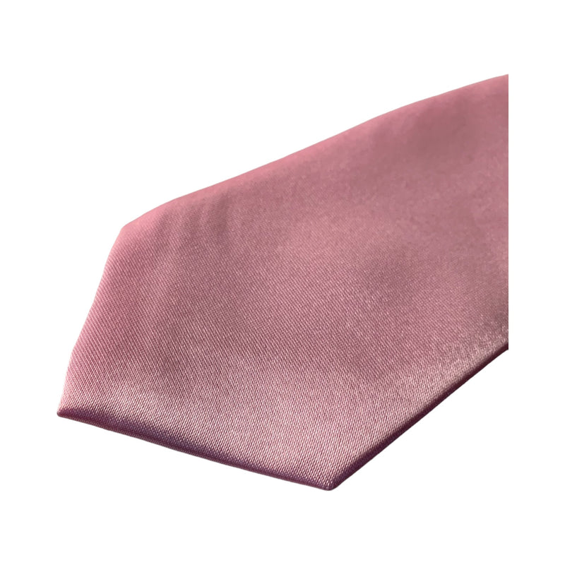 Kids Boys Light Pink Elastic Plain Neck Tie