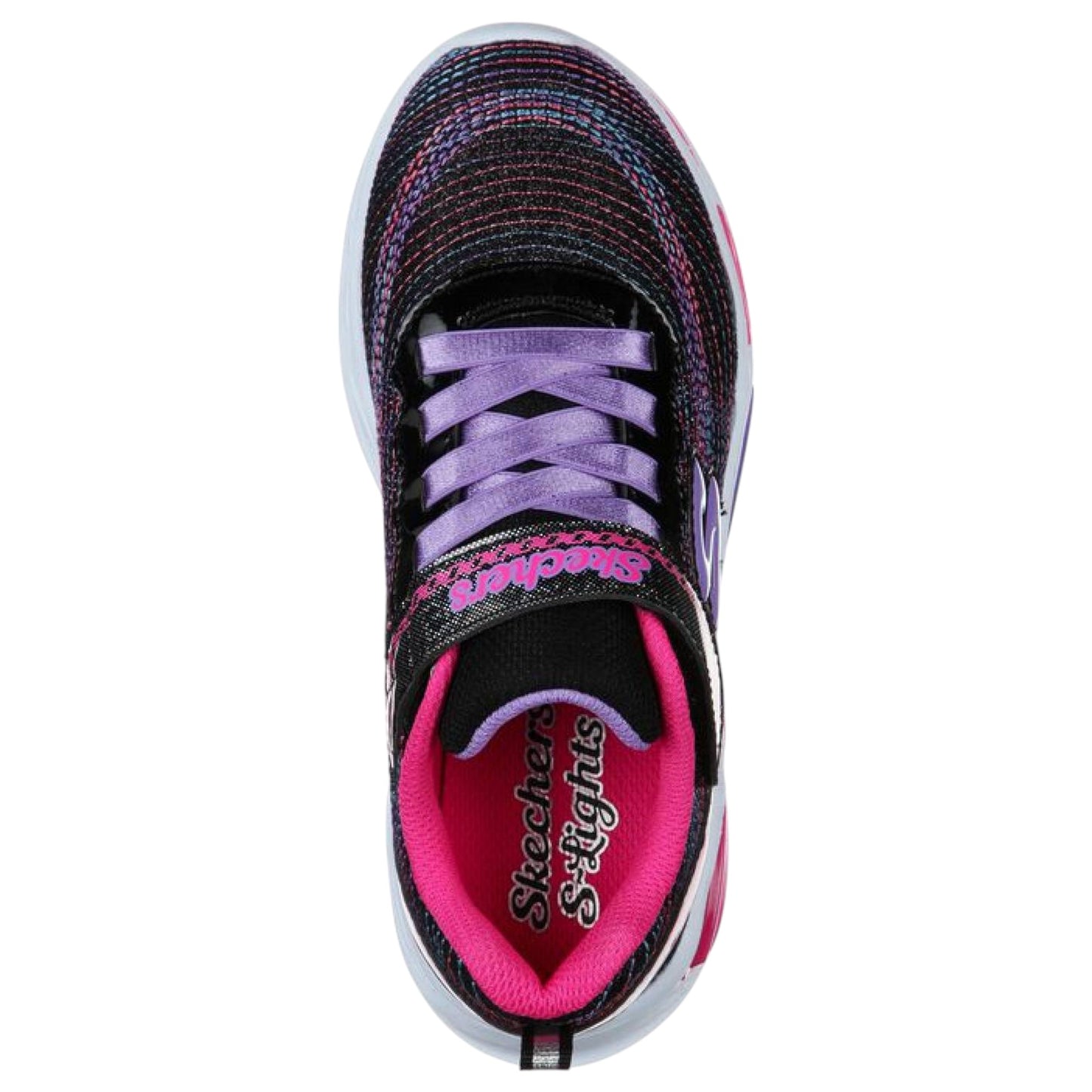 Infant Girls Skechers Shimmer Beams - Sparkle Glow Shoes Black/Multi