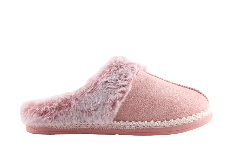 Womens Grosby Invisible Trident Pink Slippers Slip On Ladies Shoes