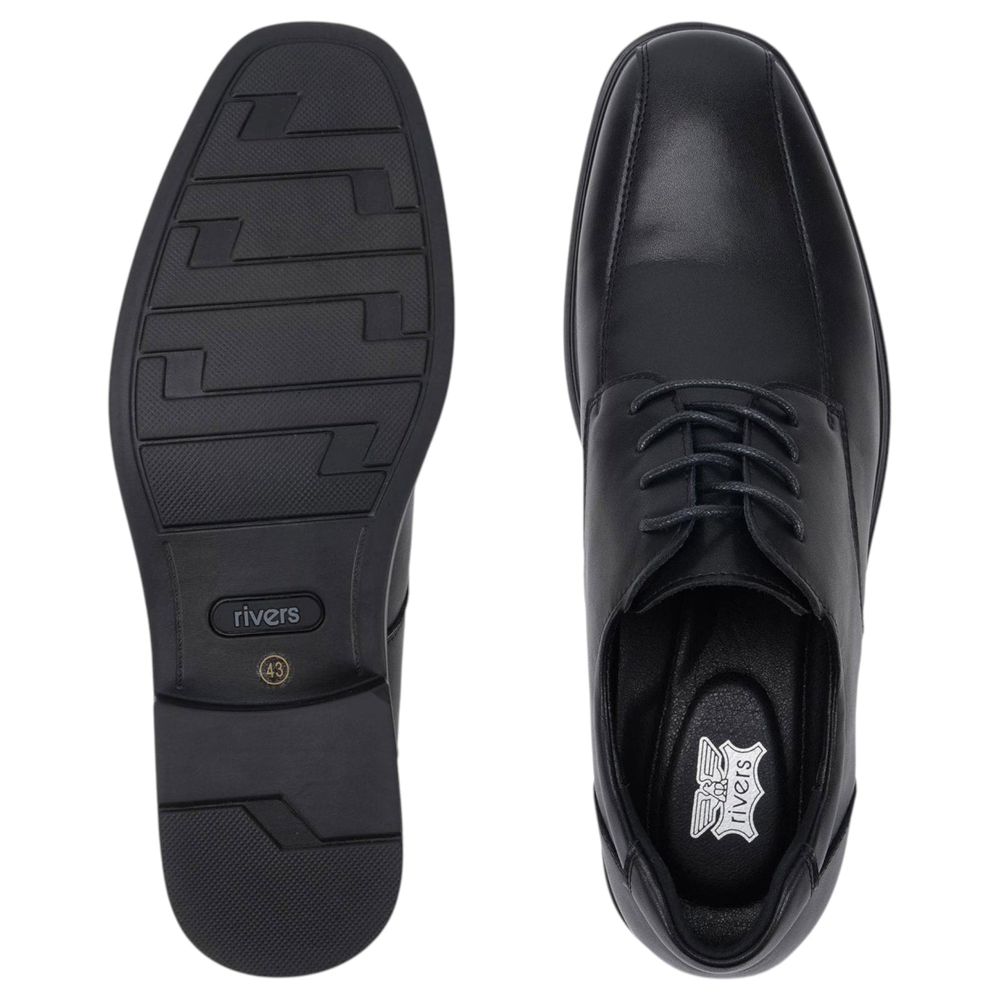 Mens Rivers Irving Dress Lace Up Shoes Black