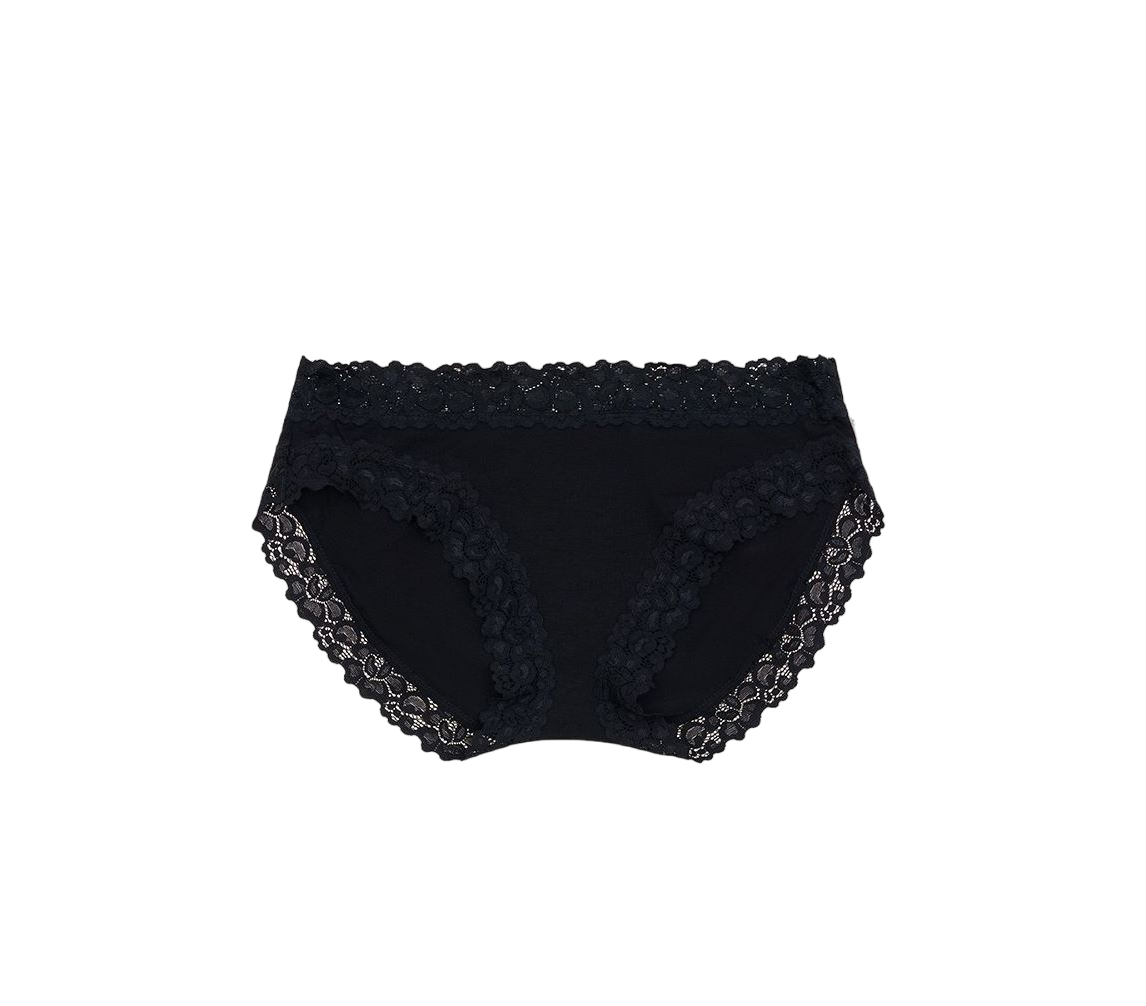 Womens Jockey Parisienne Bamboo Bikini Briefs Underwear Black