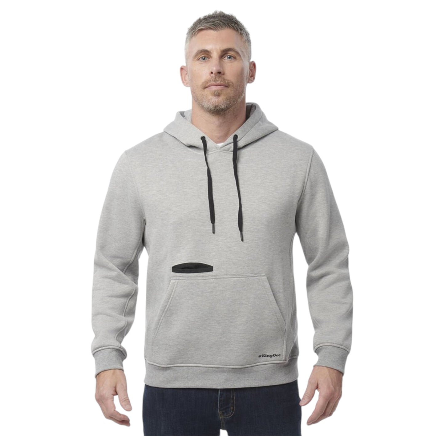 Mens KingGee Originals Hoodie Hooded Hoodie Grey