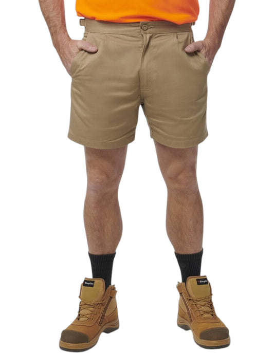 Mens KingGee Drill Utility Shorts Khaki