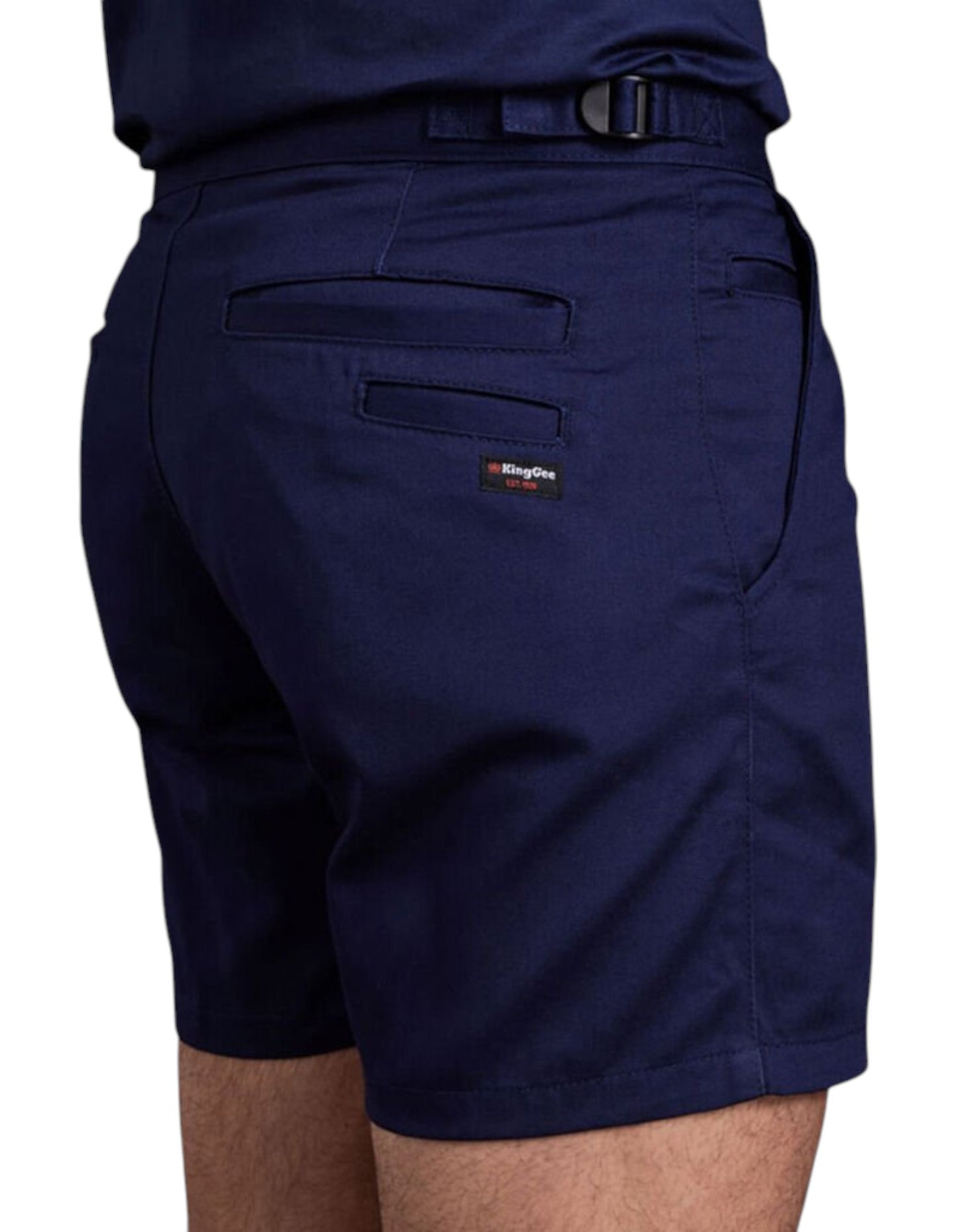 Mens KingGee Drill Utility Shorts Navy