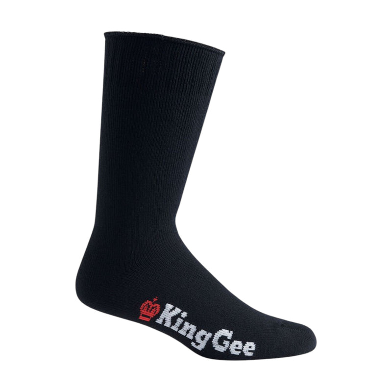 15 X Kinggee Men's Bamboo Black Work Socks