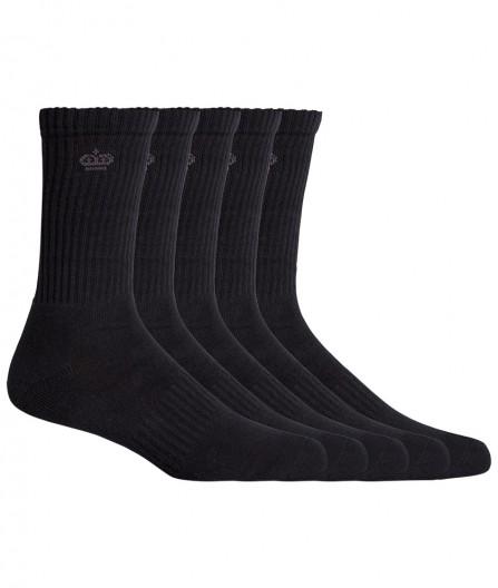 15 X Kinggee Work Socks Black Crew