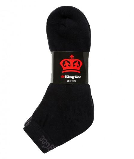 15 X Kinggee Work Socks Black Crew